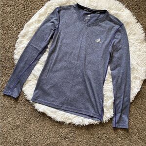 Adidas Climalite Top V-Neck Long Sleeve Lightweight Womens‎ Size XS
